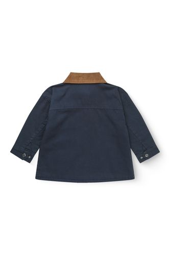 Copenhagen Colors Twill jakke med kordfløyel krage - navy