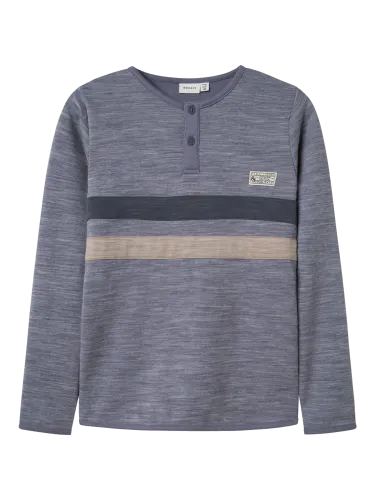 Name It Wuppo ull/bomull trøye til kids - Folkstone grey