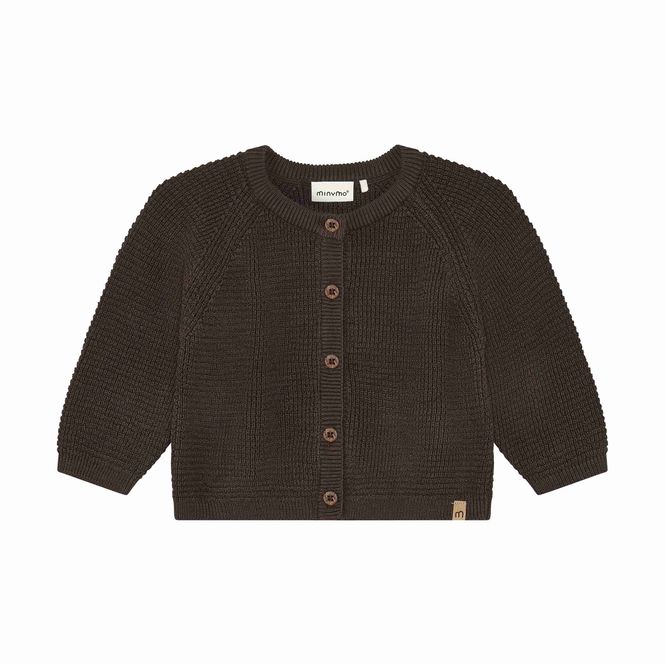 Hovedbilde Minymo strikket cardigan til baby - bracken