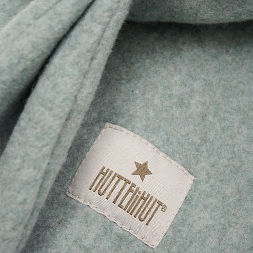 Huttelihut Bunny balaclava bomullsfleece - lily pad melange