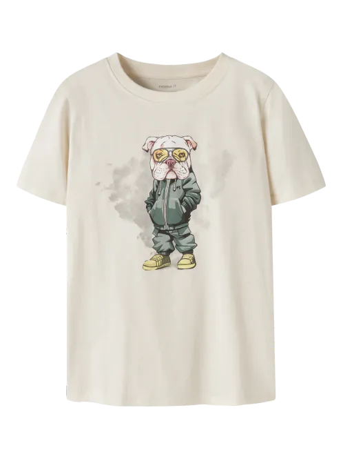 Hovedbilde Name It Legu t-skjorte til barn - antique white
