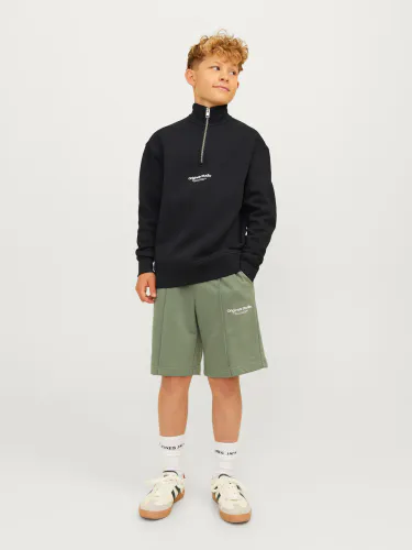 Jack and Jones Vesterbro Halfzip genser til Junior - black