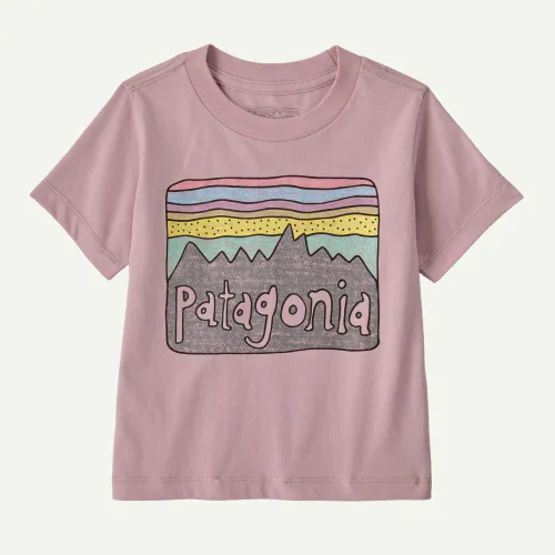 Patagonia Baby Fitz Roy Skies T-skjorte til baby, Quit Violet