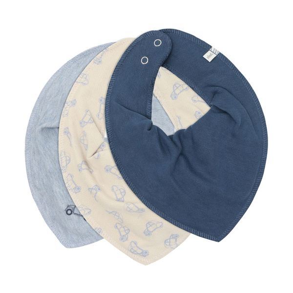 Hovedbilde Pippi 3-pk smekkeskjerf til baby - dark denim