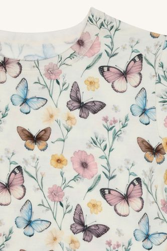 Hust & Claire Austin Butterfly bambus t-skjorte - ivory