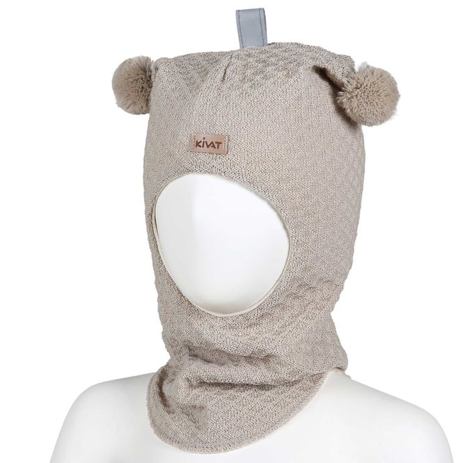 Hovedbilde Kivat ull balaclava vaffelstrikk - sand