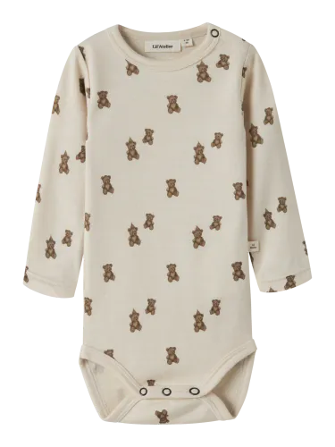 Lil Atelier Nilo Teddybear ull body - turtledove