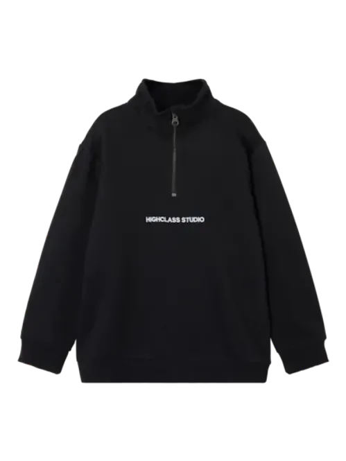 Hovedbilde Name It Nakob halfzip genser - black