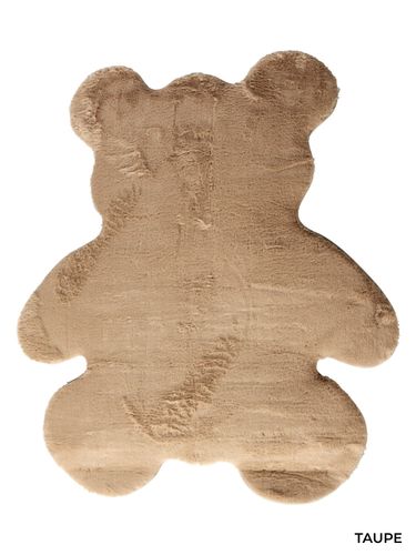Teppe til barnerom - bjørn i myk teddy (100x85 cm)