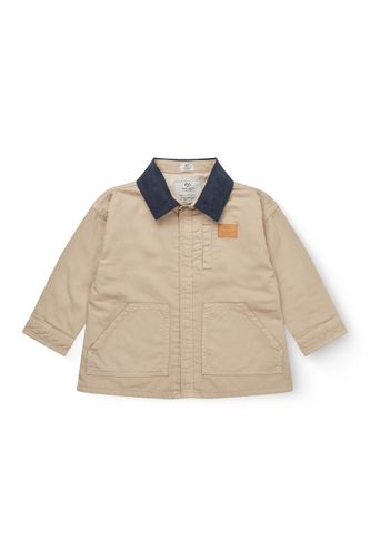 Copenhagen Colors Twill jakke med kordfløyel krage - beige