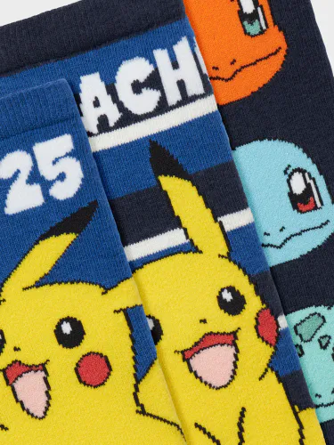 Name It Mik Pokemon 3pk sokker til barn - navy blazer
