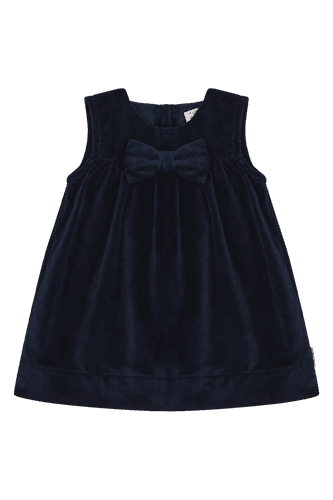 Hust & Claire Katinka Velourkjole til baby - more navy
