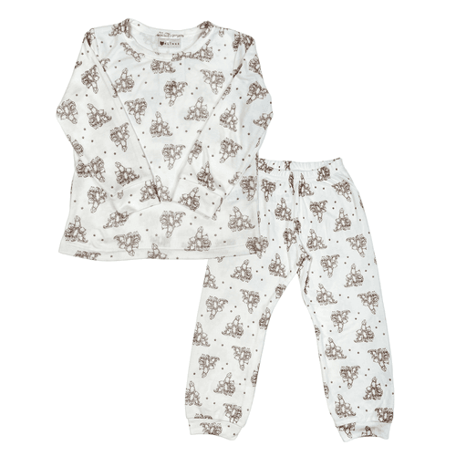 Blinke Teddy bambus 2 delt pysjamas - off white 
