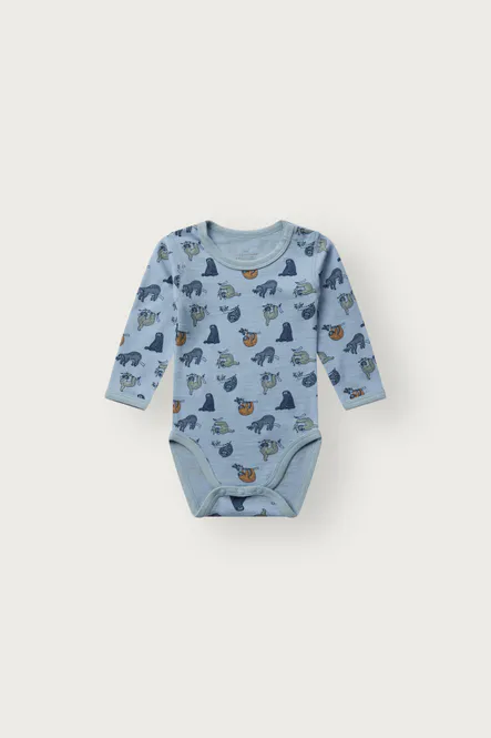 Hovedbilde Hust & Claire Baloo Lazy ull/bambus body - baby ...