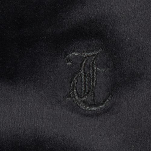 Juicy Couture Tonal embro  velour zip hoodie - jet black