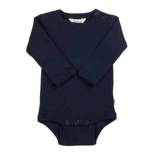 Joha Cotton Rib langermet body til barn - marine