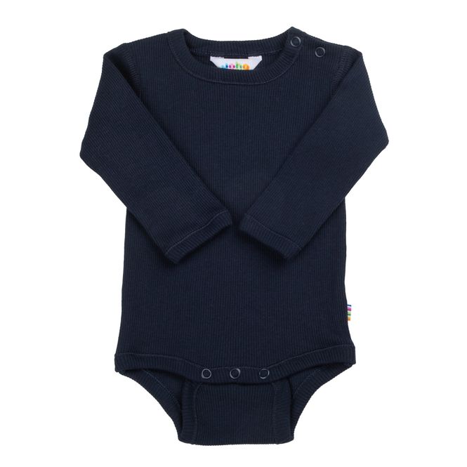 Hovedbilde Joha Cotton Rib langermet body til barn - marine