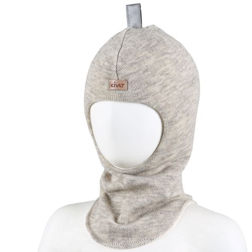 Kivat ull balaclava logo - sand ufarget