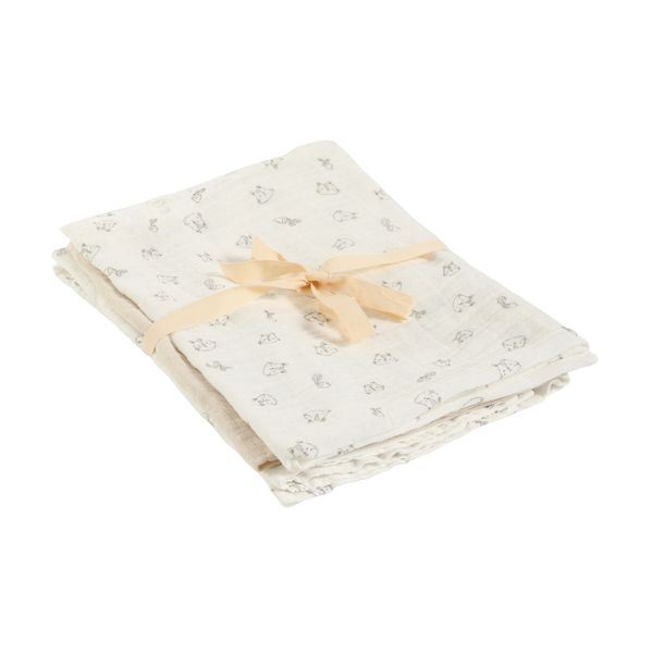 Hovedbilde Pippi 3-pk muslinkluter - rainy day