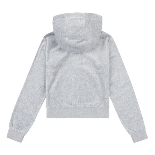 Juicy Couture Tonal embro  velour zip hoodie - heather grey