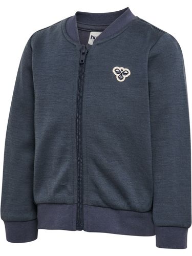 Hummel Bee Mini ull/bomull zip jakke - ombre blue