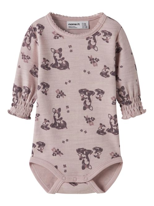 Hovedbilde Name It Wuppo ull/bomull body til baby - violet ...