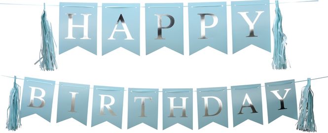 Hovedbilde Happy Birthday Girlander - blå 