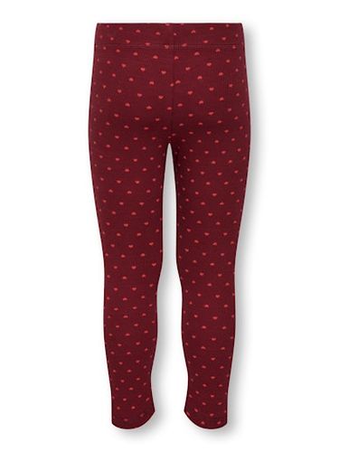 Kids Only Trinny Hearts legging til barn - cabernet
