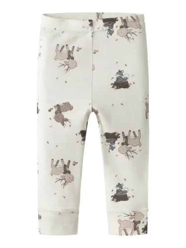 Name It Willitus ull leggings til baby - snow white aop folkstone