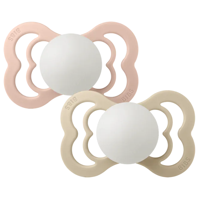 Hovedbilde BIBS Supreme 2 pk silikon - Blush GLOW/Vanilla ...