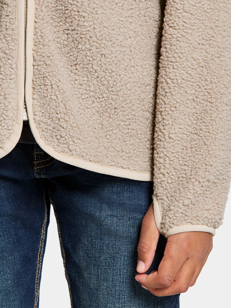 Didriksons Exa Pile Fleecejakke til junior - beach beige