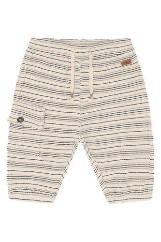 Hust & Claire Gus strikket stripe bukse til baby - snow white