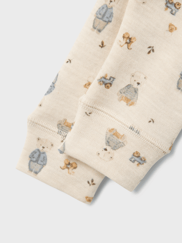 Name It Willos Bamse ull leggings - peyote melange