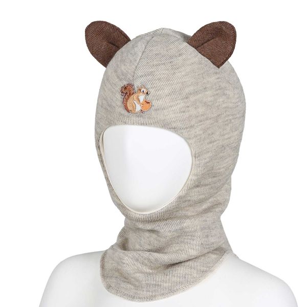 Hovedbilde Kivat ull balaclava Ekorn med ører - sand ufarget