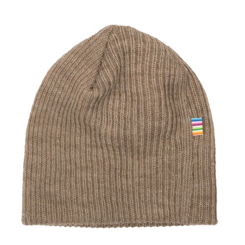 Joha Ribbestrikket ull lue til barn - beige