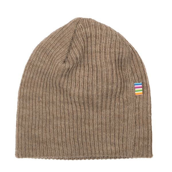 Hovedbilde Joha Ribbestrikket ull lue til barn - beige