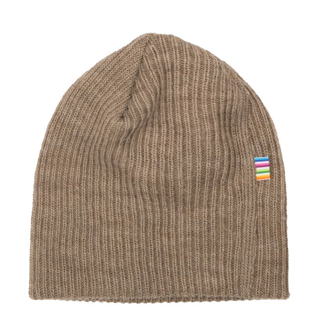 Hovedbilde Joha Ribbestrikket ull lue til barn - beige