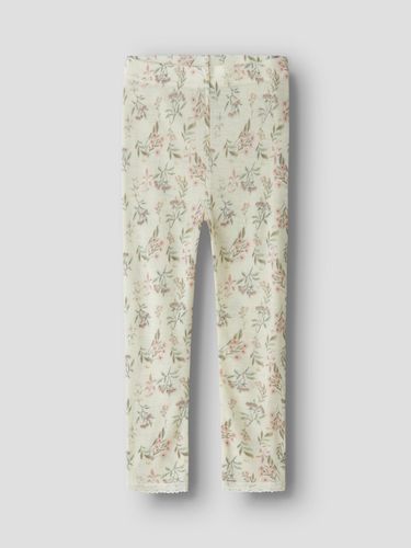 Name It Wang Flowers & Leafs ull leggings til barn - snow white
