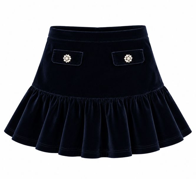 Hovedbilde Vilje & Ve Emilia veluor skjørt - dark navy
