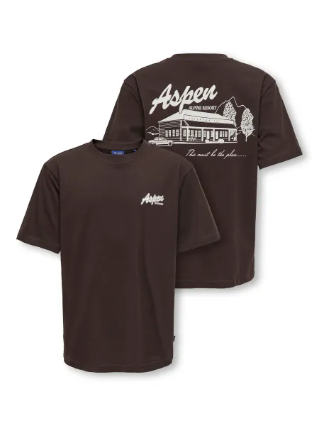 Hovedbilde Only & Sons Larry Snow t-skjorte - coffe bean