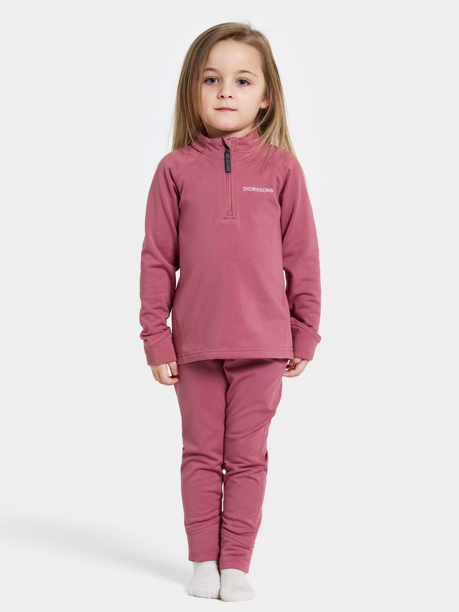 Didriksons Jadis Fleecesett til barn - heather pink