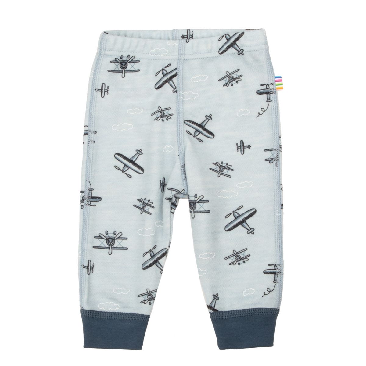 Joha Propeller ull/bambus leggings  - blå