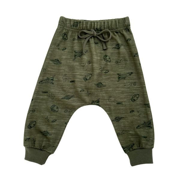 Hovedbilde Blinke Spaceship ull/bambus bukse - olive night