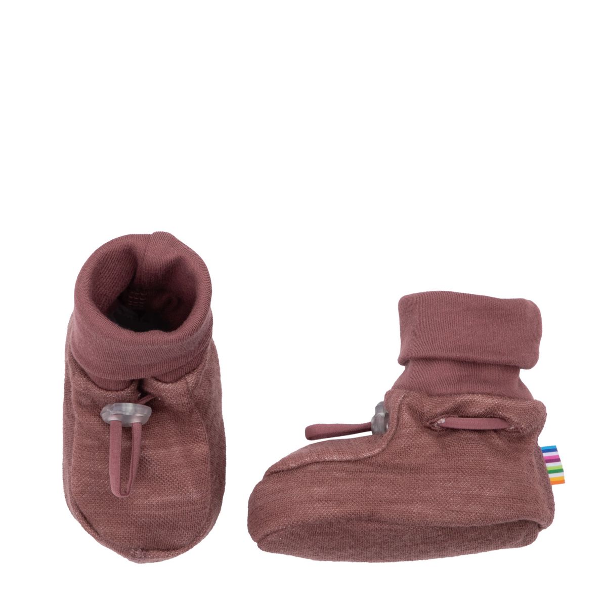 Joha Goose ull/bambus booties - ensfarget rosa