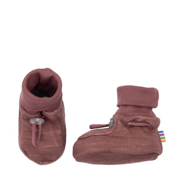 Hovedbilde Joha Goose ull/bambus booties - ensfarget rosa