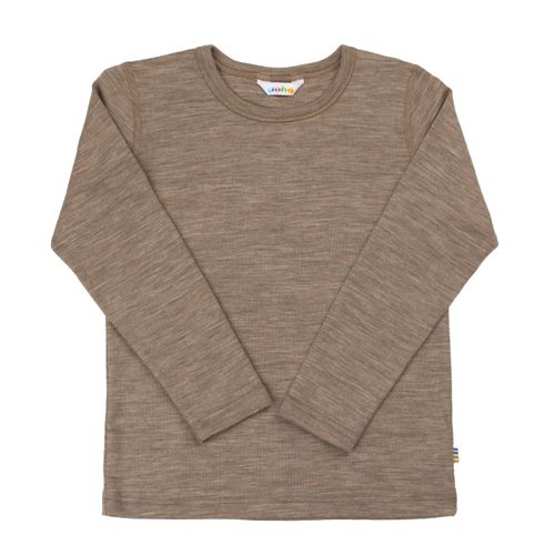 Joha ull/silke melange kids trøye - beige 
