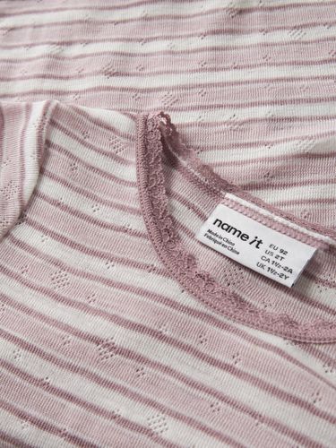 Name It Wang ull Stripe trøye til barn - violet ice/ toadstool