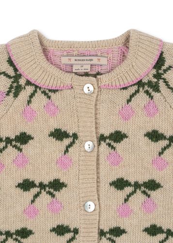 Konges Sløjd Belou Cardigan med krage til barn - cherry