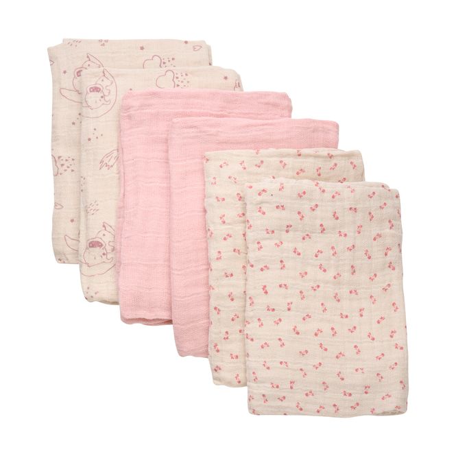 Hovedbilde Pippi 6-pk muslinkluter - sheer bliss