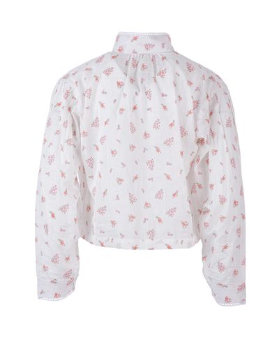 Salto Elly bluse til festdrakt - rosa blomstret 
